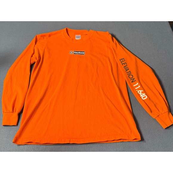 Gildan Other - Gildan Keystone Colorado TShirt Mens XL Orange Long Sleeve Elevation 11,640